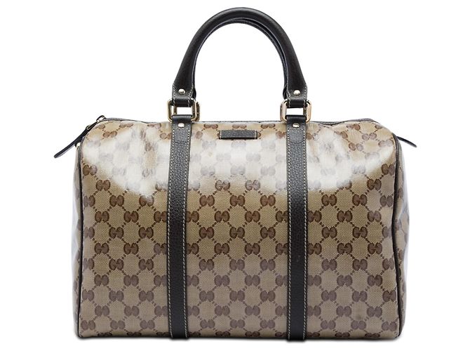 Borsa Boston Gucci Medium GG Crystal Joy beige