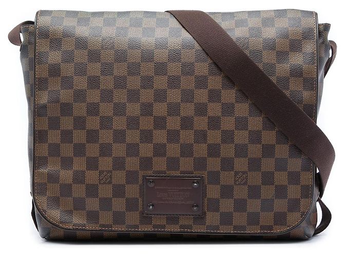 Borsa a tracolla Louis Vuitton Damier Ebene Brooklyn MM Marrone
