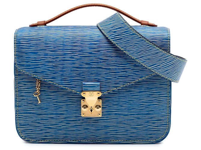 Pochette Metis in Epi Denim e Reverse Monogram blu Louis Vuitton
