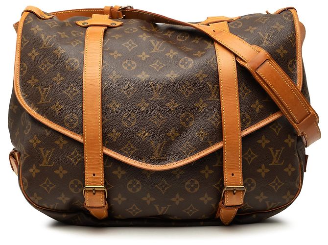 Borsa da viaggio Louis Vuitton Monogram Saumur 43 marrone