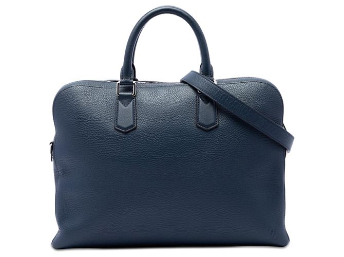 Pasta Executiva Louis Vuitton Taurillon Azul