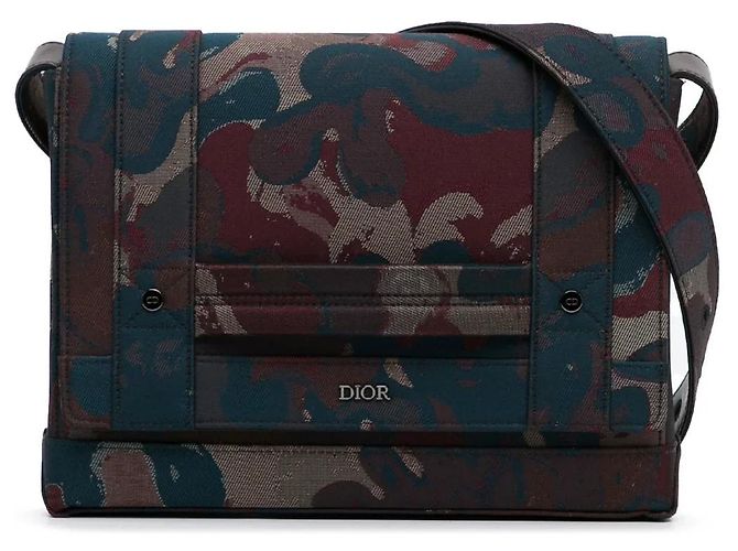 Borsa a tracolla marrone Dior x Peter Doig