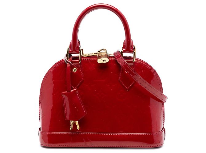 Borsa Louis Vuitton Monogram Vernis Alma BB Rossa Rosso