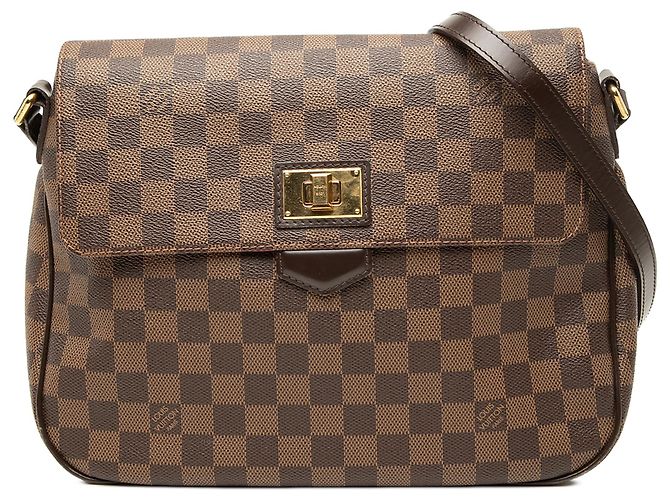 Borsa a tracolla Louis Vuitton Damiere Ebene Marrone Rosebery
