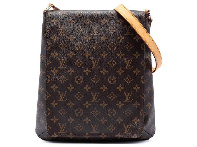 Bolsa transversal marrom Louis Vuitton Monogram Musette Salsa Long Strap