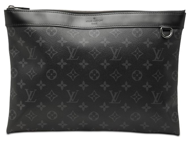 Pochette GM Louis Vuitton Monogram Eclipse Discovery nera - Clutch Nero