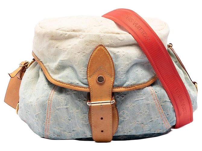 Borsa a tracolla Louis Vuitton Monogram Denim Sunshine blu