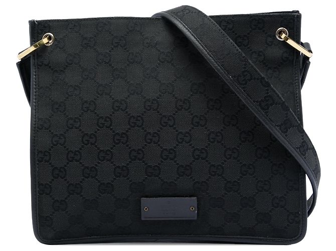 Borsa a tracolla Gucci GG Canvas nera Nero