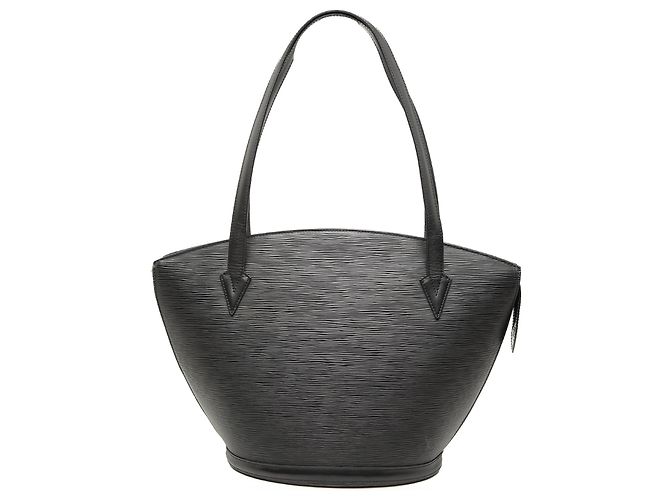 Borsa Tote Louis Vuitton Epi Saint Jacques GM con tracolla lunga nera Nero