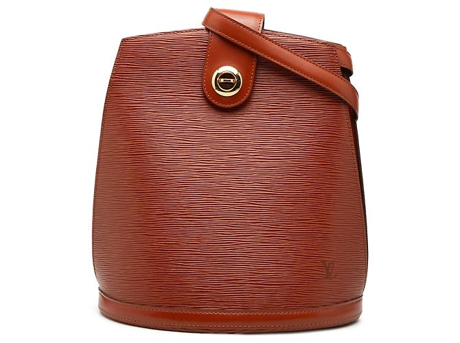 Borsa a tracolla Louis Vuitton Epi Cluny marrone