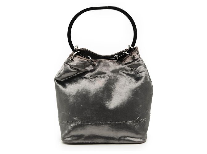 Bucket Gucci in velluto argento