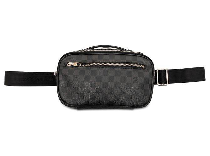 Borsa a tracolla Louis Vuitton Damier Graphite Ambler nera Nero