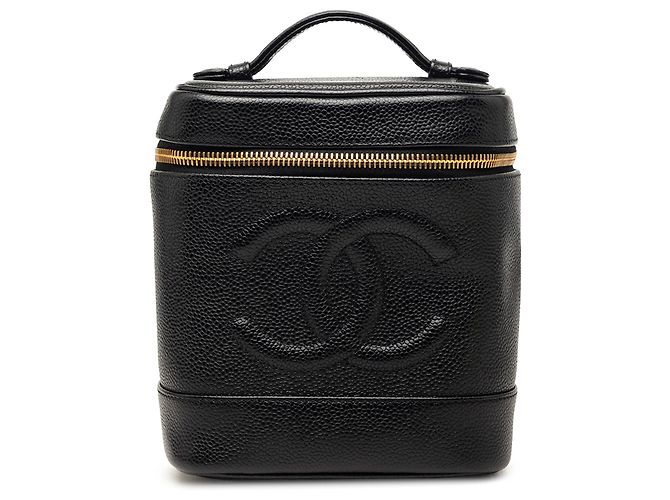 Vanity Beauty case Chanel CC Caviar nero
