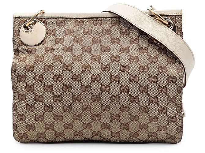 Borsa a tracolla Gucci GG Canvas Eclipse beige