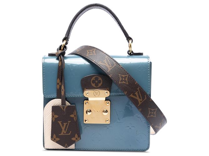 Borsa Louis Vuitton Monogram Vernis Spring Street blu