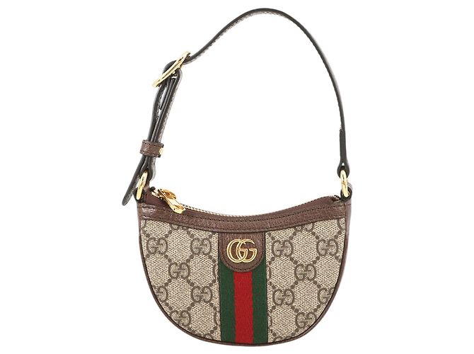 Borsa Gucci Mini GG Supreme Web Ophidia beige