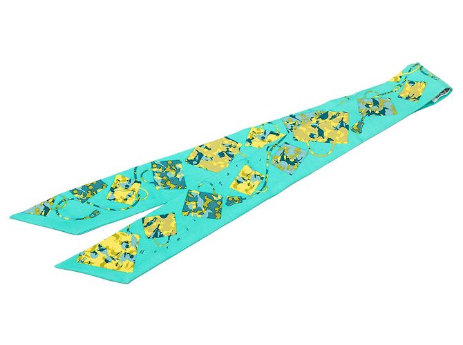 Seidentuch Twilly Blue Hermès Kelly En Caleche Blau