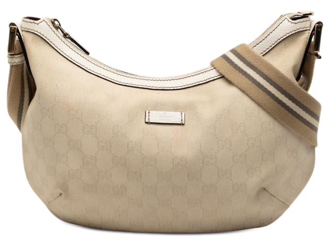 Bolso bandolera Gucci GG Canvas Web beige