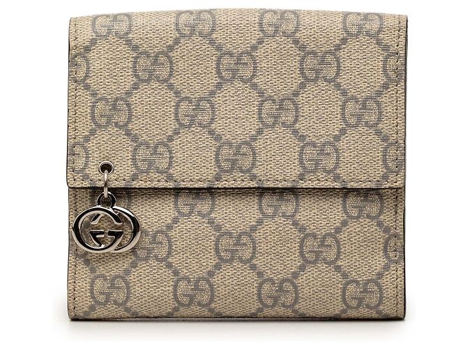 Cartera Gucci GG Supreme Interlocking G Pierce Beige Mini Carteras