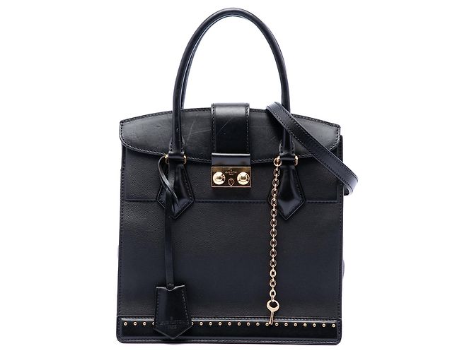 Bolsa Louis Vuitton Taurillon Cour Marly PM preta Preto