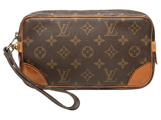 Clutch Louis Vuitton Monogram Marly Dragonne PM Marrone