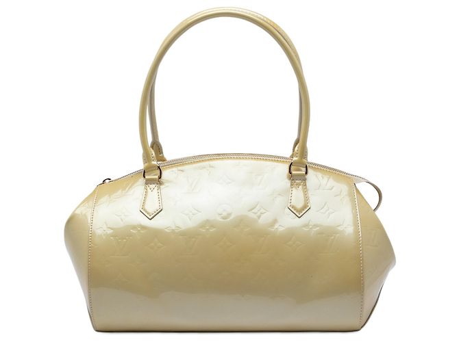 Bolsa Louis Vuitton Monogram Vernis Sherwood PM Bege