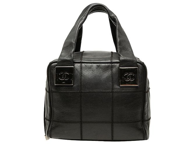 Borsa Chanel Chocolate Bar Stitched Caviar nera Nero