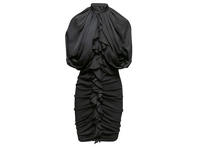 Abito arricciato nero Givenchy Taglia FR 40