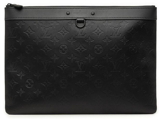 Pochette Louis Vuitton Monogram Shadow Discovery nera Nero
