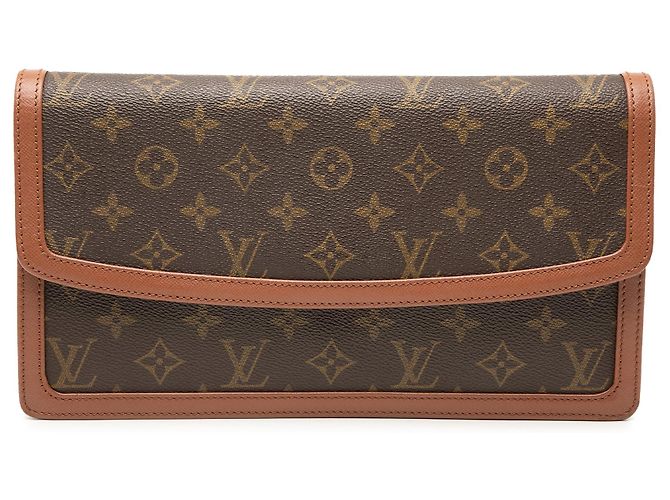 Clutch Louis Vuitton Monogram Pochette Dame GM Marrone