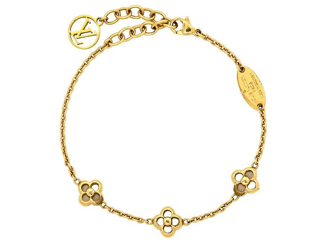 Bracciale con fiore placcato oro Louis Vuitton Gold D'oro