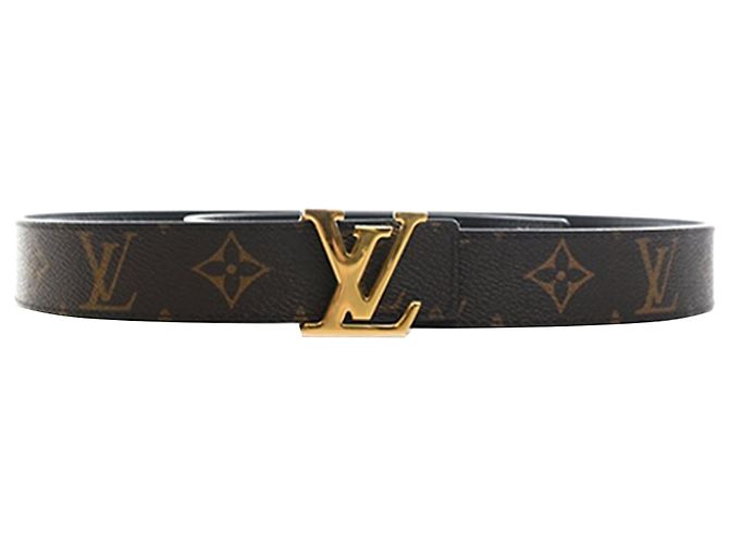 Cinto reversível Louis Vuitton Monogram Initiales marrom