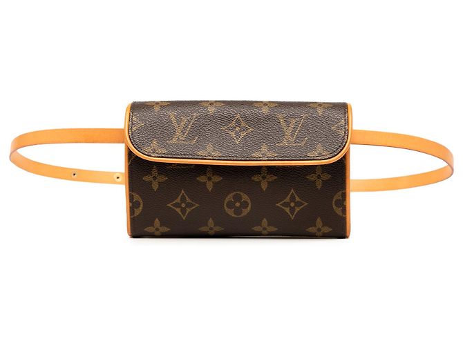 Braune Louis Vuitton Monogram Pochette Florentine Gürteltasche