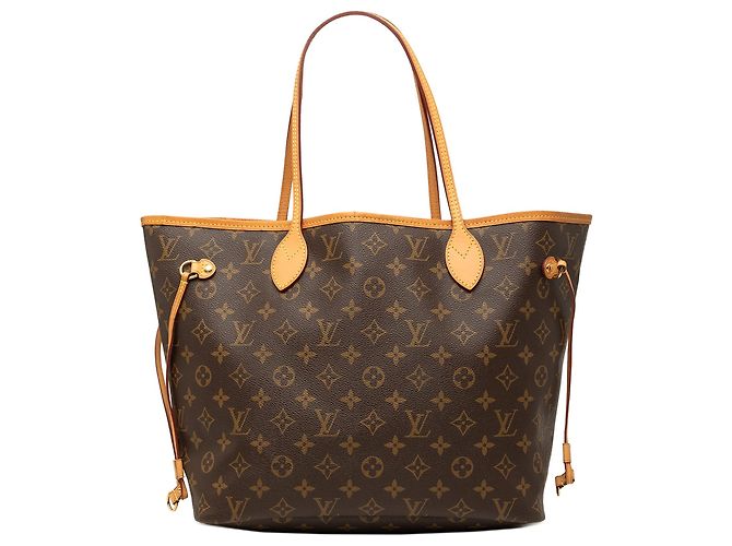 Borsa Tote Louis Vuitton Monogram Neverfull MM marrone