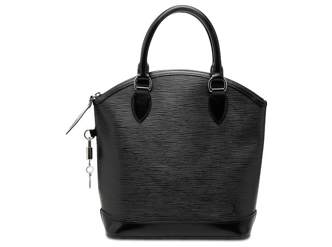 Borsa a mano verticale Epi Lockit nera Louis Vuitton Nero