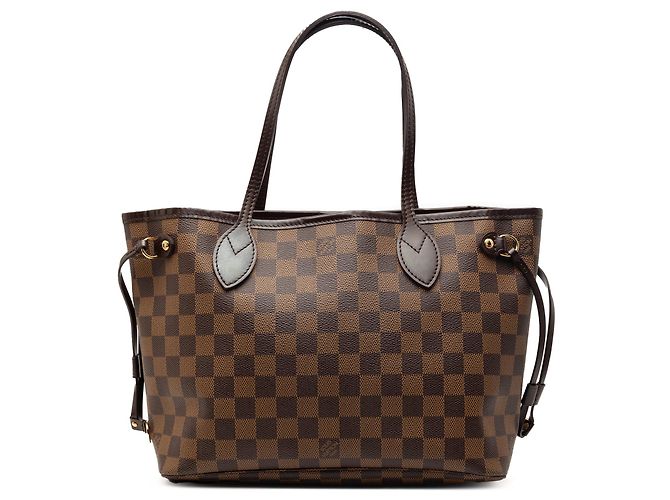 Borsa Tote Neverfull PM in Damier Ebene marrone Louis Vuitton