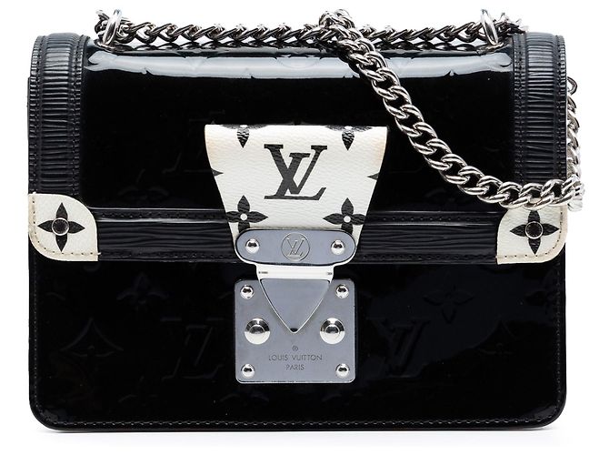 Borsa a tracolla Louis Vuitton Monogram Vernis Wynwood nera Nero