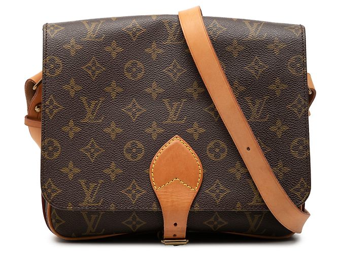 Borsa a tracolla marrone Louis Vuitton Monogram Cartouchiere GM