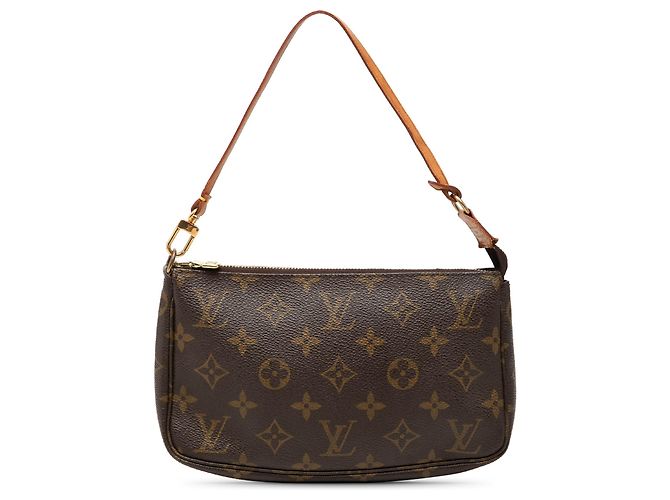 Bolsa de ombro Louis Vuitton Monogram Pochette Accessoires marrom