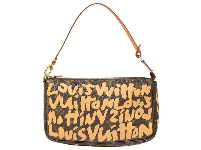 Bolso de hombro Louis Vuitton Stephen Sprouse Monogram Graffiti Marrón Castaño