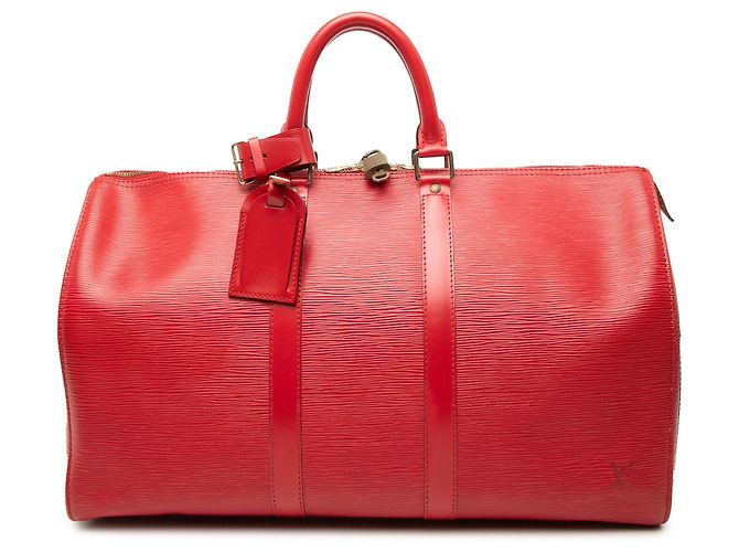 Borsa da viaggio Louis Vuitton Epi Keepall 45 rossa Rosso
