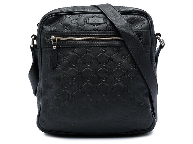 Borsa a tracolla Gucci Guccissima nera Nero