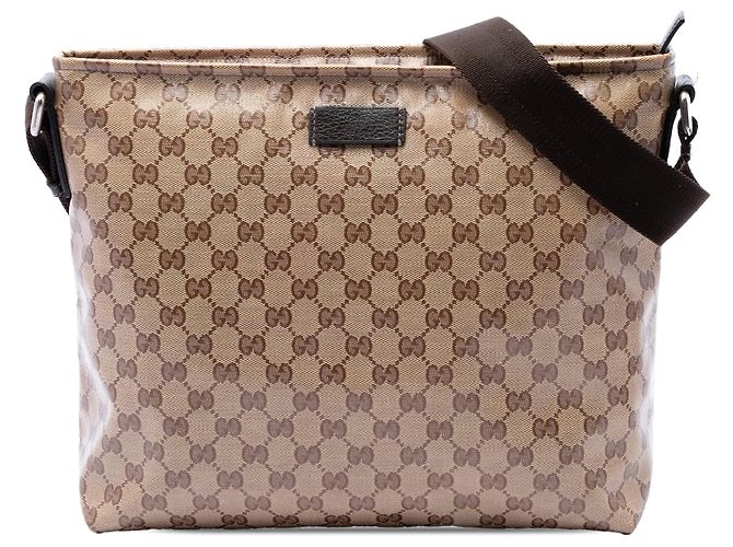 Borsa a tracolla Gucci GG Crystal beige
