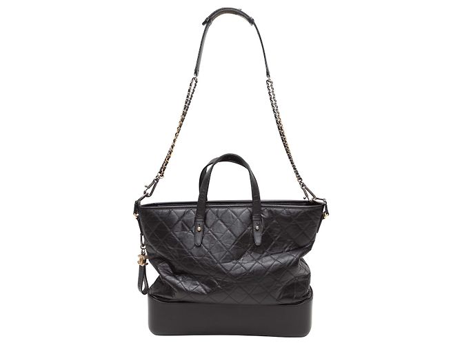 Sacola de compras Chanel Gabrielle preta Preto