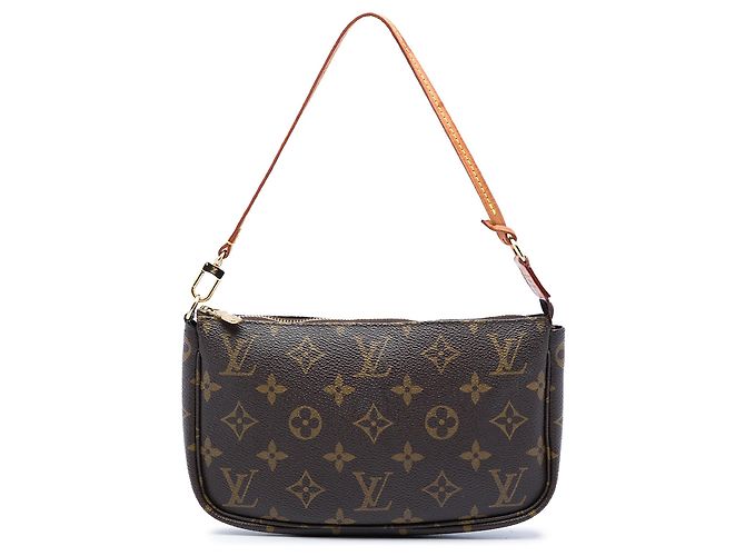 Bolsa de ombro Louis Vuitton Monogram Pochette Accessoires marrom