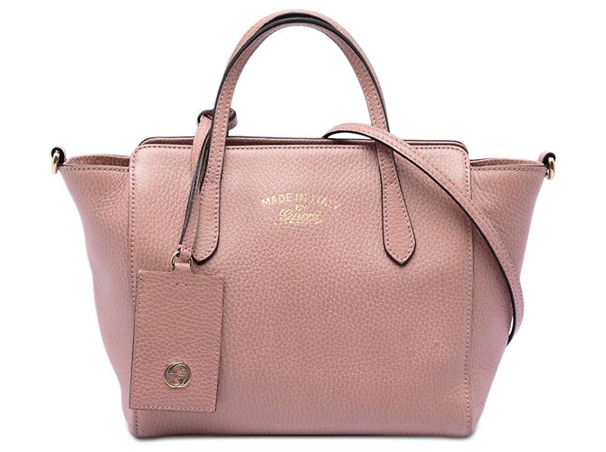 Mini borsa Swing in pelle rosa Gucci