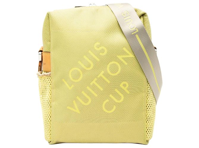 Borsa a tracolla Louis Vuitton Damier Geant LV Cup Weatherly verde