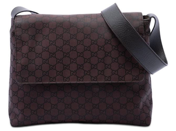 Borsa a tracolla Gucci GG Nylon marrone