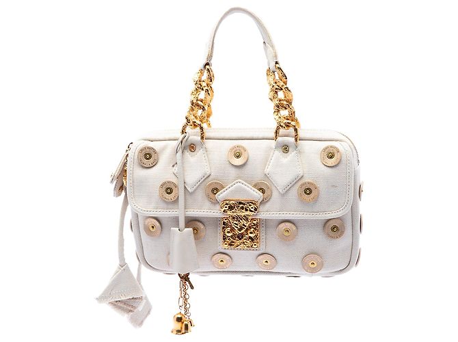 Borsa Louis Vuitton Polka Dots Panama Tinkerbell bianca Bianco