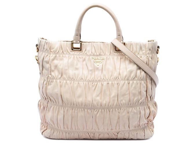 Prada Nappa Gaufre Satchel Braun 